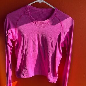 lululemon athletica Bright Pink Long Sleeve Top